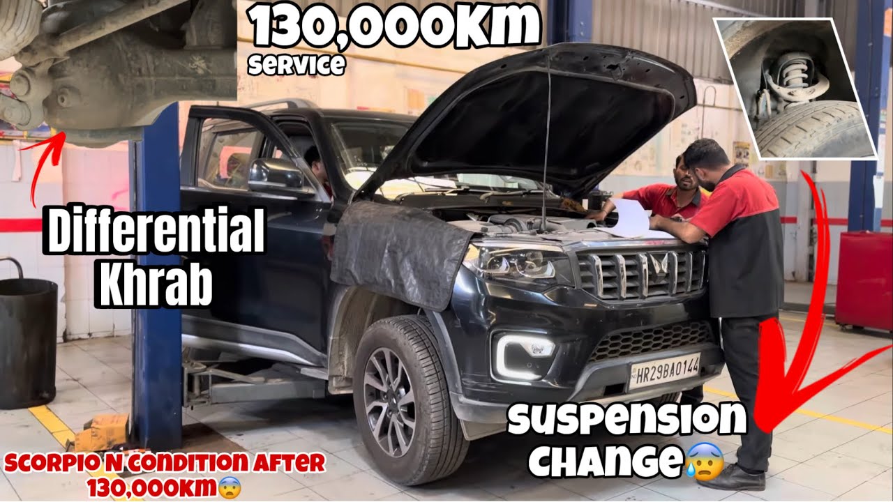 ScorpioN 130,000Km service cost| Differential khrab hogya😥 Suspension खत्म 😓Condition After 130,00km