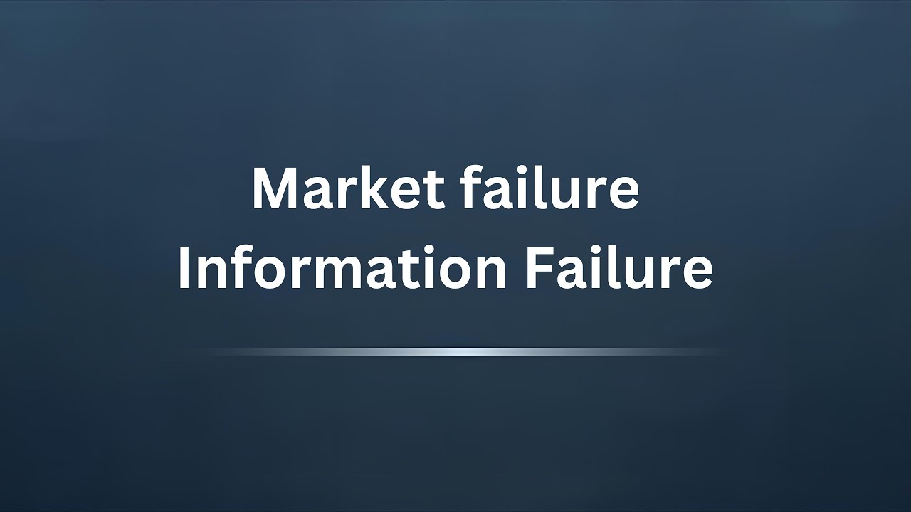 IB Economics: Market failure 05 - information failure