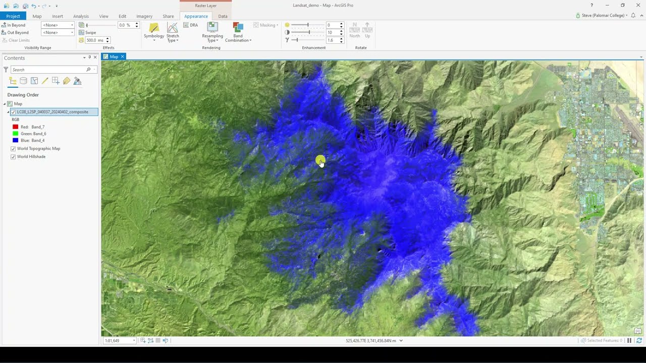 Creating Multiband Composite Images from Landsat 8 Bands in ArcGIS Pro - 
