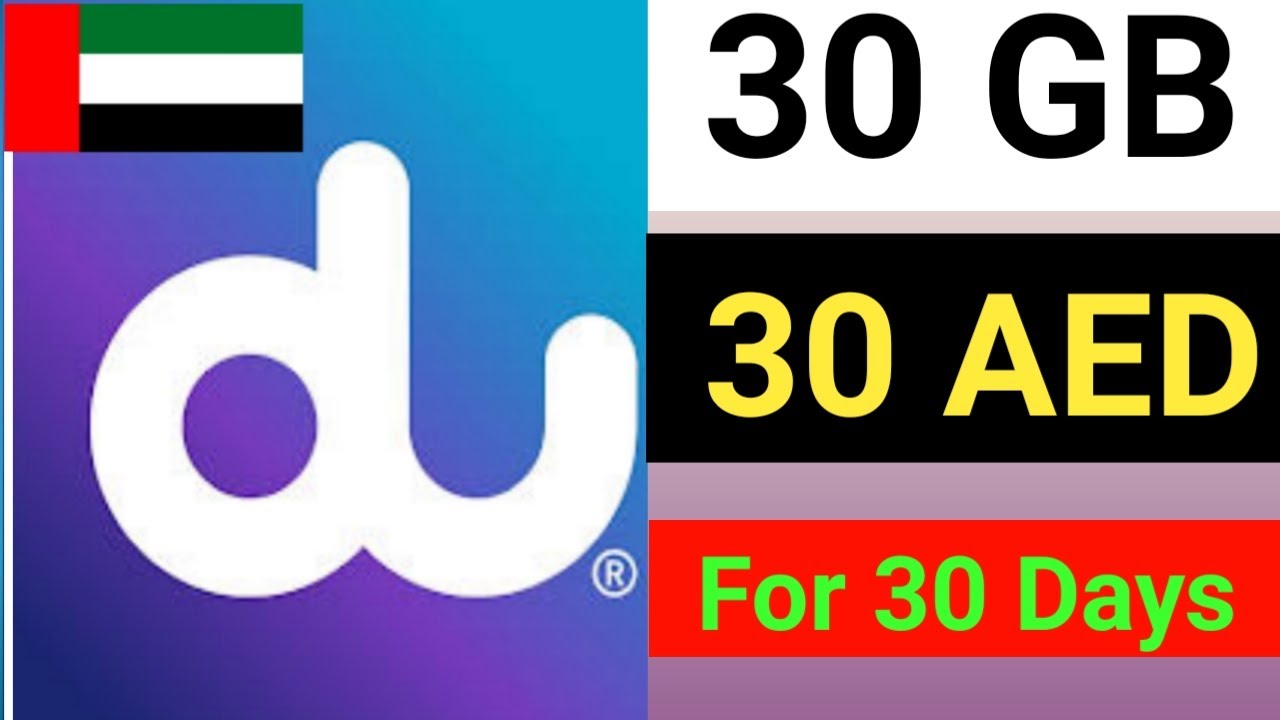 Du 30GB DHS 30 For 30 Days | How to Subscribe du 30GB Data Package 2023_2024