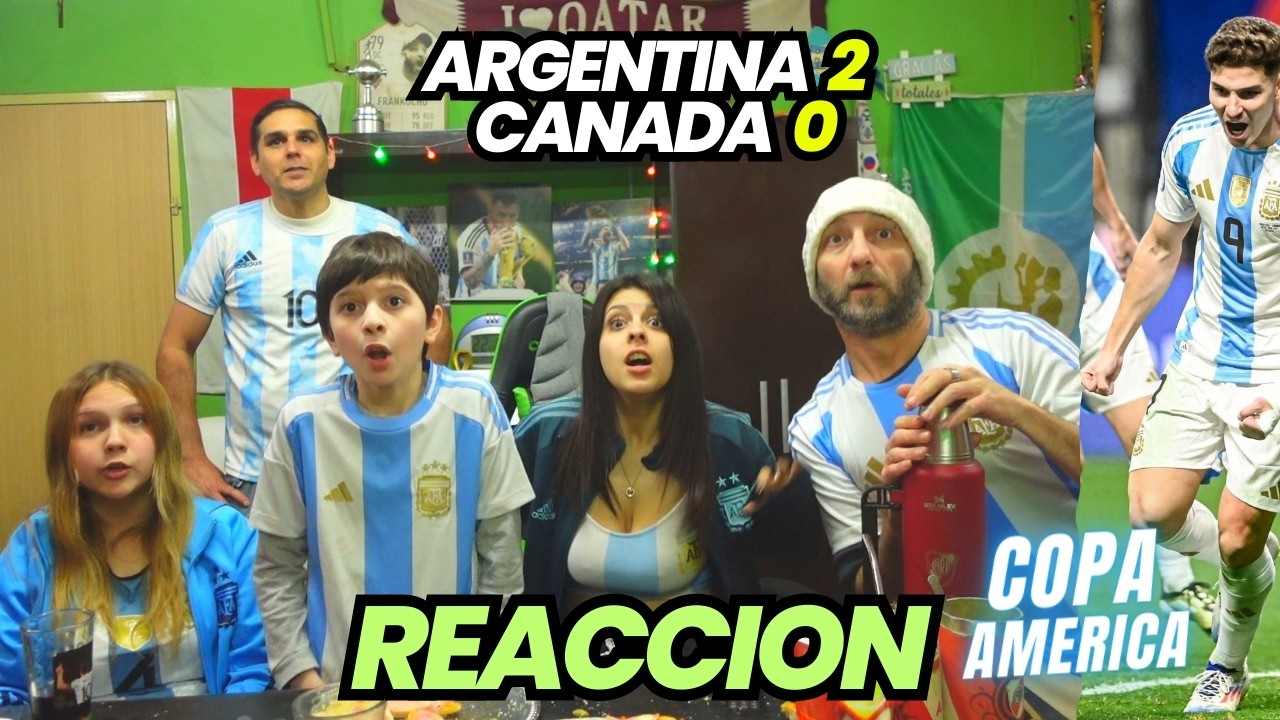 ARGENTINA 2 vs CANADA 0 - Reacciones de Hinchas Argentinos - COPA AMERICA 2024