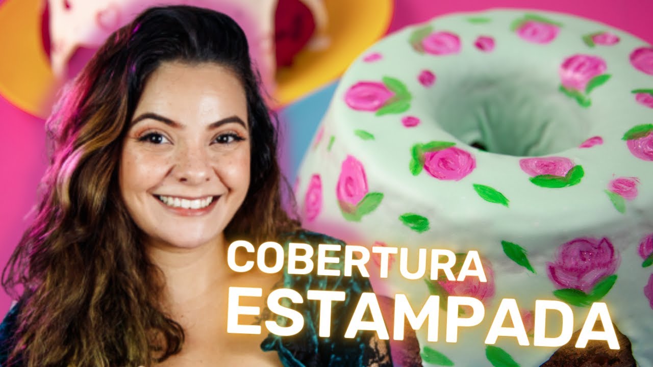 BOLO PINTADO À MÃO COM COBERTURA ESTAMPADA (Bolo Caseirinho)