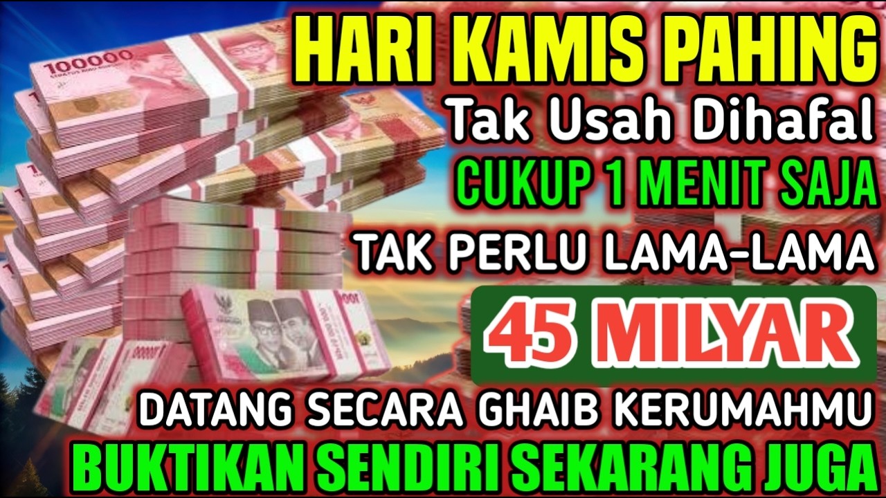 ALHAMDULILLAHBARU PUTARSEBENTAR UANG BENAR2 DATANG SENDIRI KERUMAH, DOA KEKAYAAN PALING MUSTAJAB