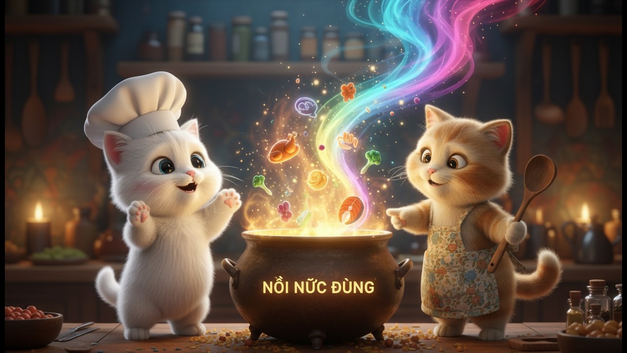 How Mama Cat Makes Her Famous Magic Broth for Kittens