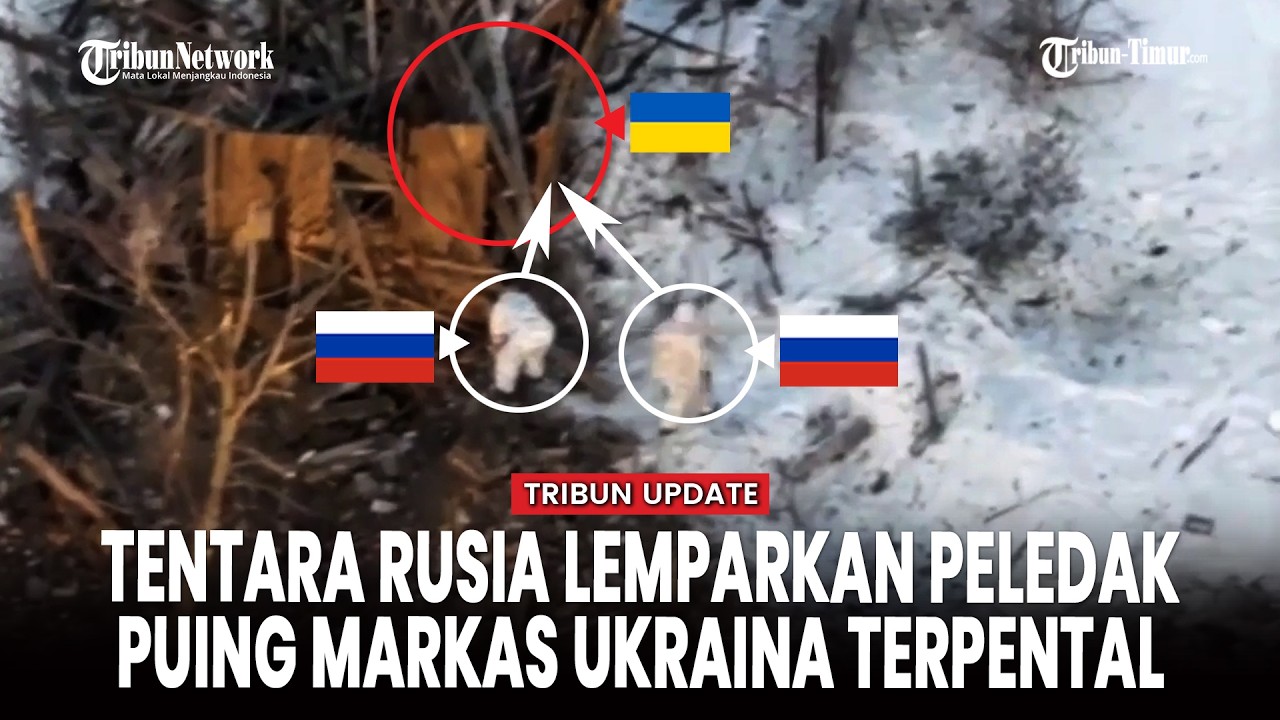 Ledakan dari Bawah Reruntuhan Tempat Tentara Ukraina usai Dilempari Bahan Peledak