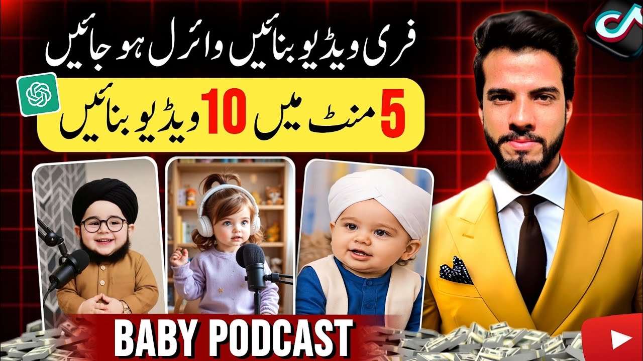 🔥Ai video kaise banaye | Make Baby Podcast Ai Video & Earn Money | Baby Podcast Video Kaise Banaye