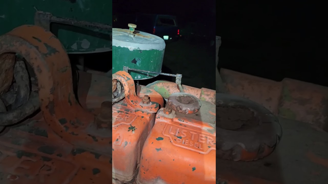 Antique lister diesel generator start up