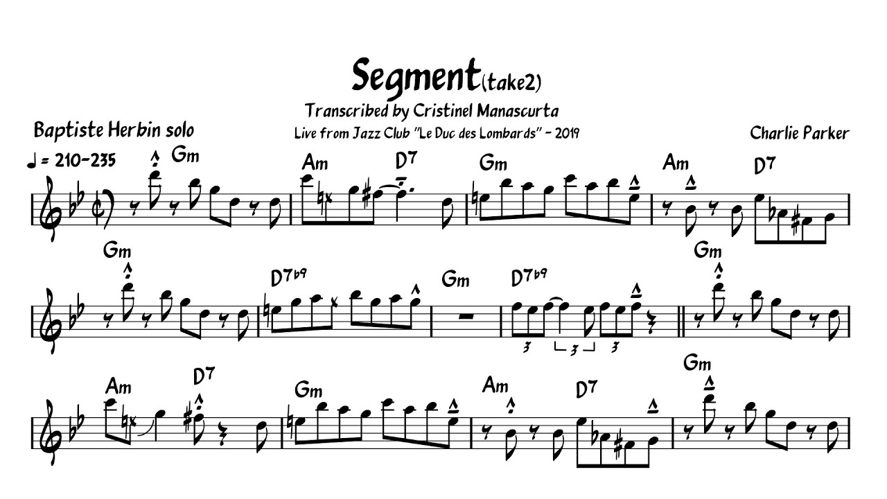 Baptiste Herbin - Segment, take 2 (transcription)