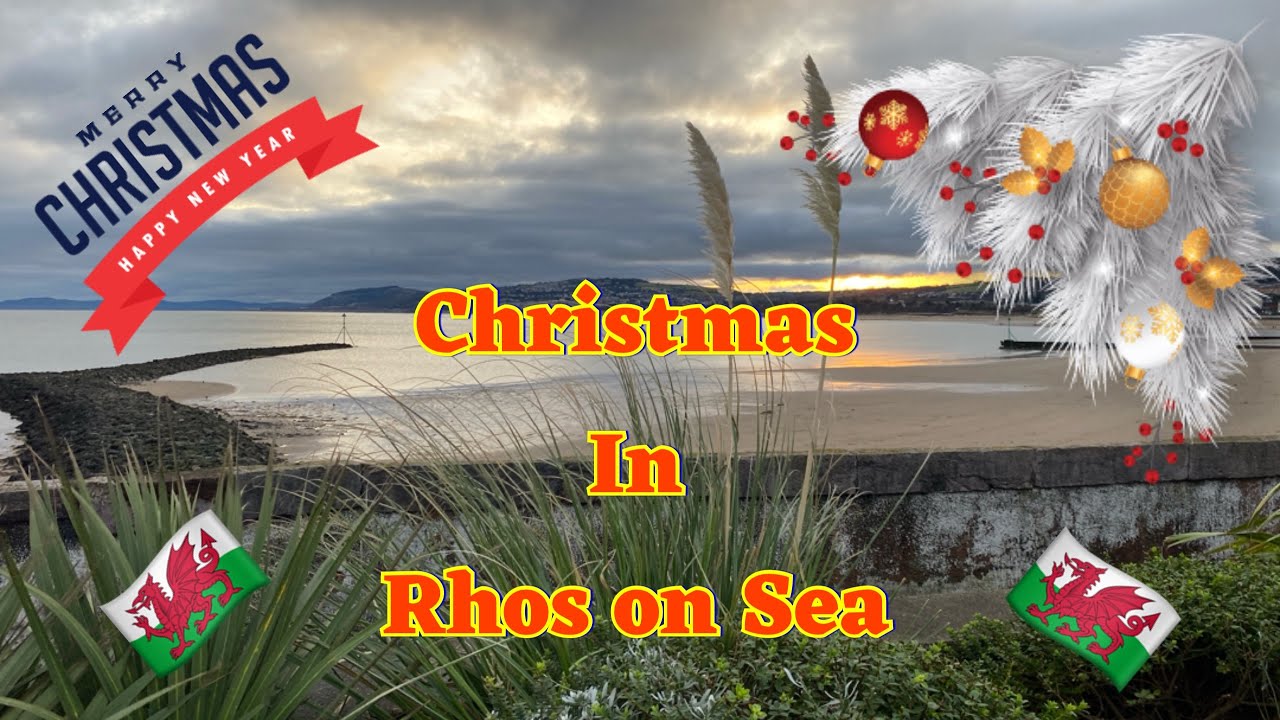 Прогулка в канун Рождества в RHOS ON SEA | Северный Уэльс | Счастливого Рождества |