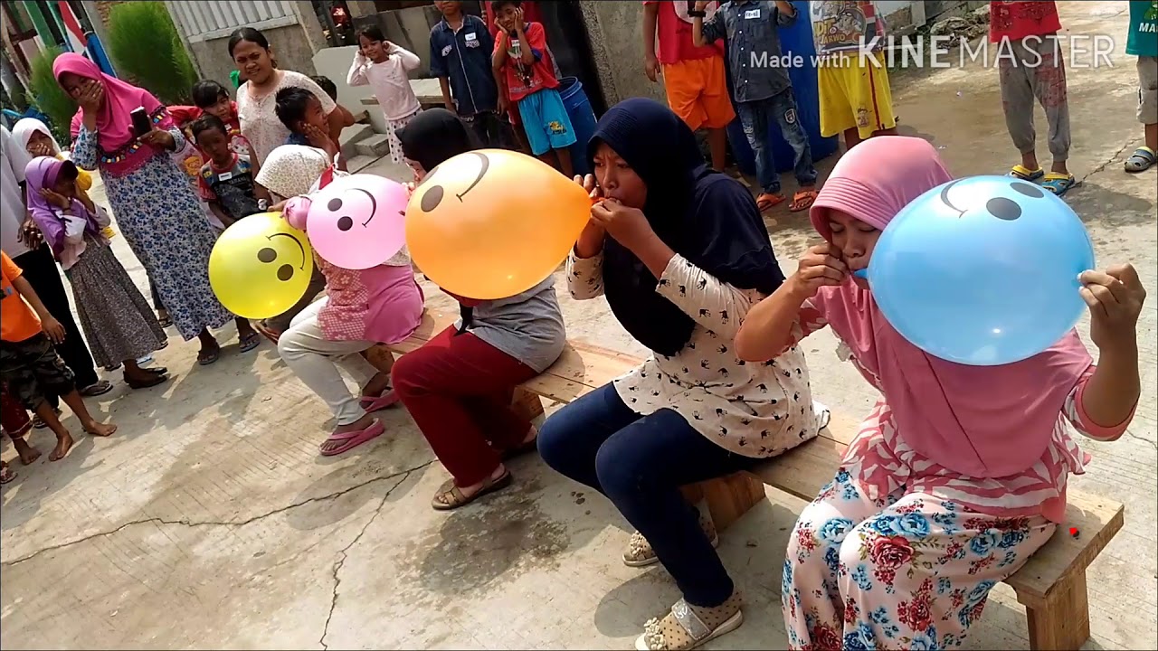 Lomba Tiup Balon Sampai Pecah | Semarak Kemerdekaan HUT RI Ke 72 | Part 1