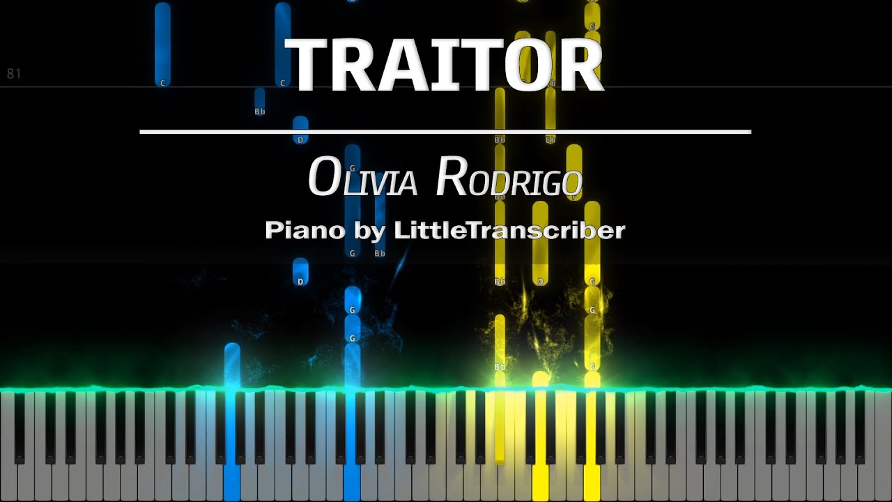 Olivia Rodrigo - traitor (Piano Cover) Tutorial by LittleTranscriber
