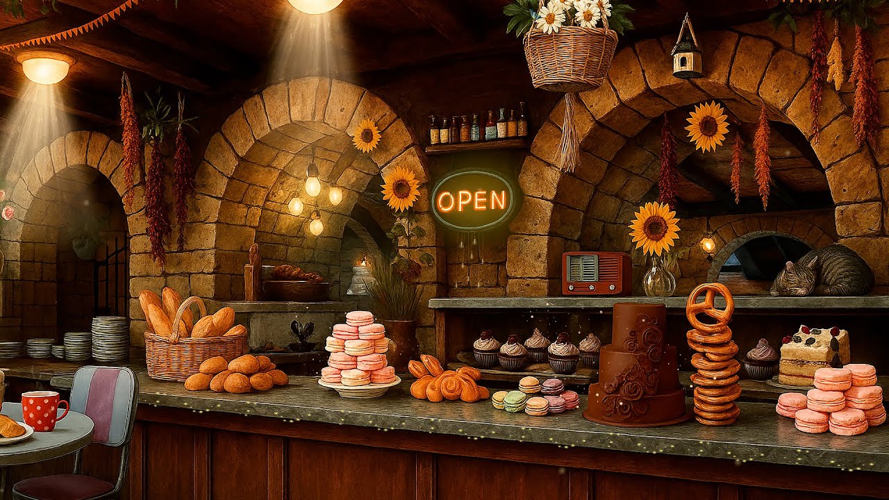 Cozy Bakery 🍩 ASMR Ambience - Relax with sound mixing, baking, paper crinkling