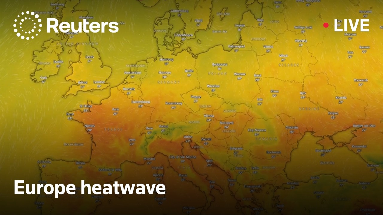 LIVE: Heat map shows heatwave across Europe