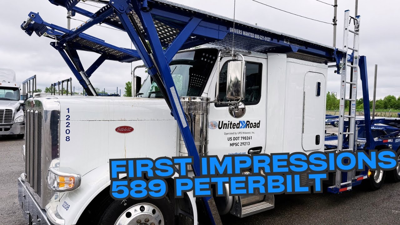 First impressions of the new 589 Peterbilt car hauler. #589 #carhauler #carcarrier #peterbilt