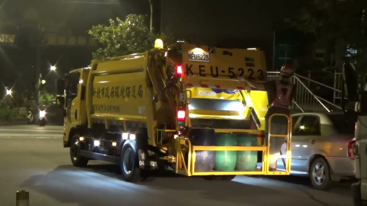 2024年新車上路！新北市環保局三峽區垃圾車KEU-5223沿線播音收運Taiwan Garbage Truck in New Taipei city，Taiwan (ゴミ収集車、대만 쓰레기차)