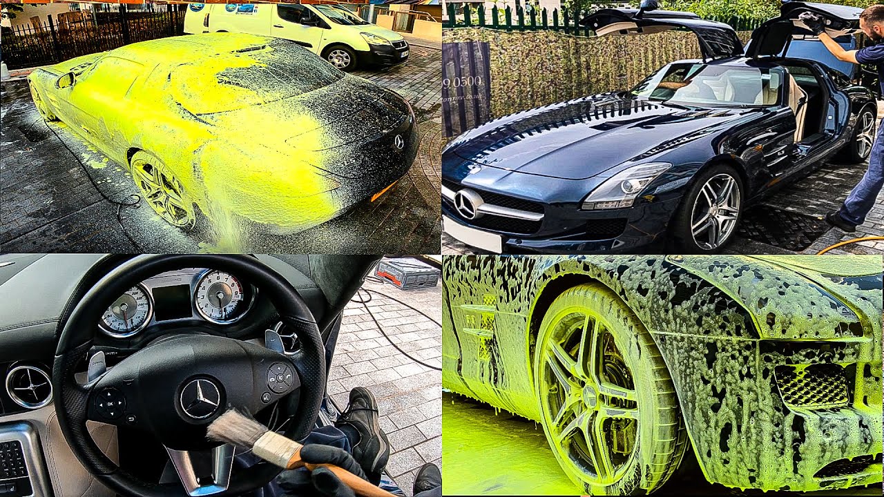 Mercedes SLS Detailed with YELLOW SNOW FOAM