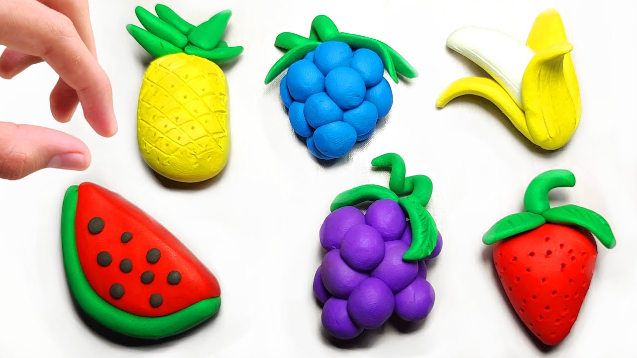 DIY How to Make Polymer Clay Miniature Fruits Food Set - iClay