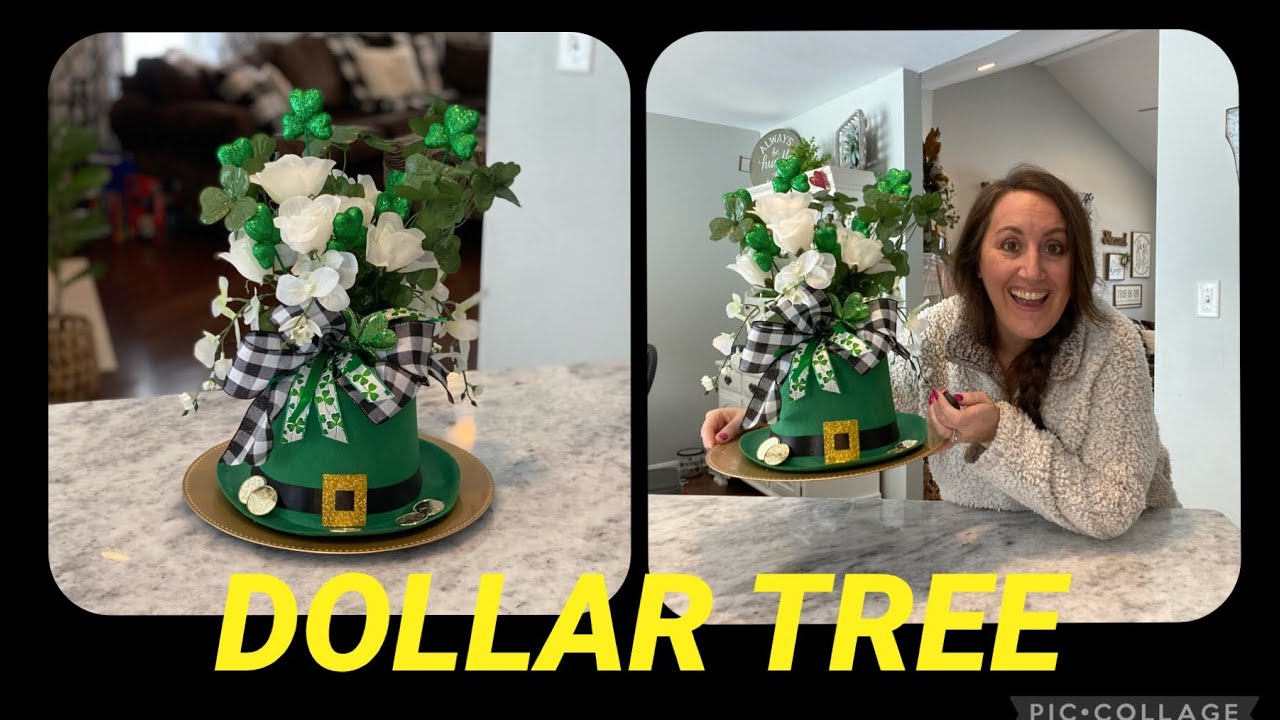 St. Patrick’s Day Floral Arrangement | DOLLAR TREE DIY | St. Patrick’s Day DIY