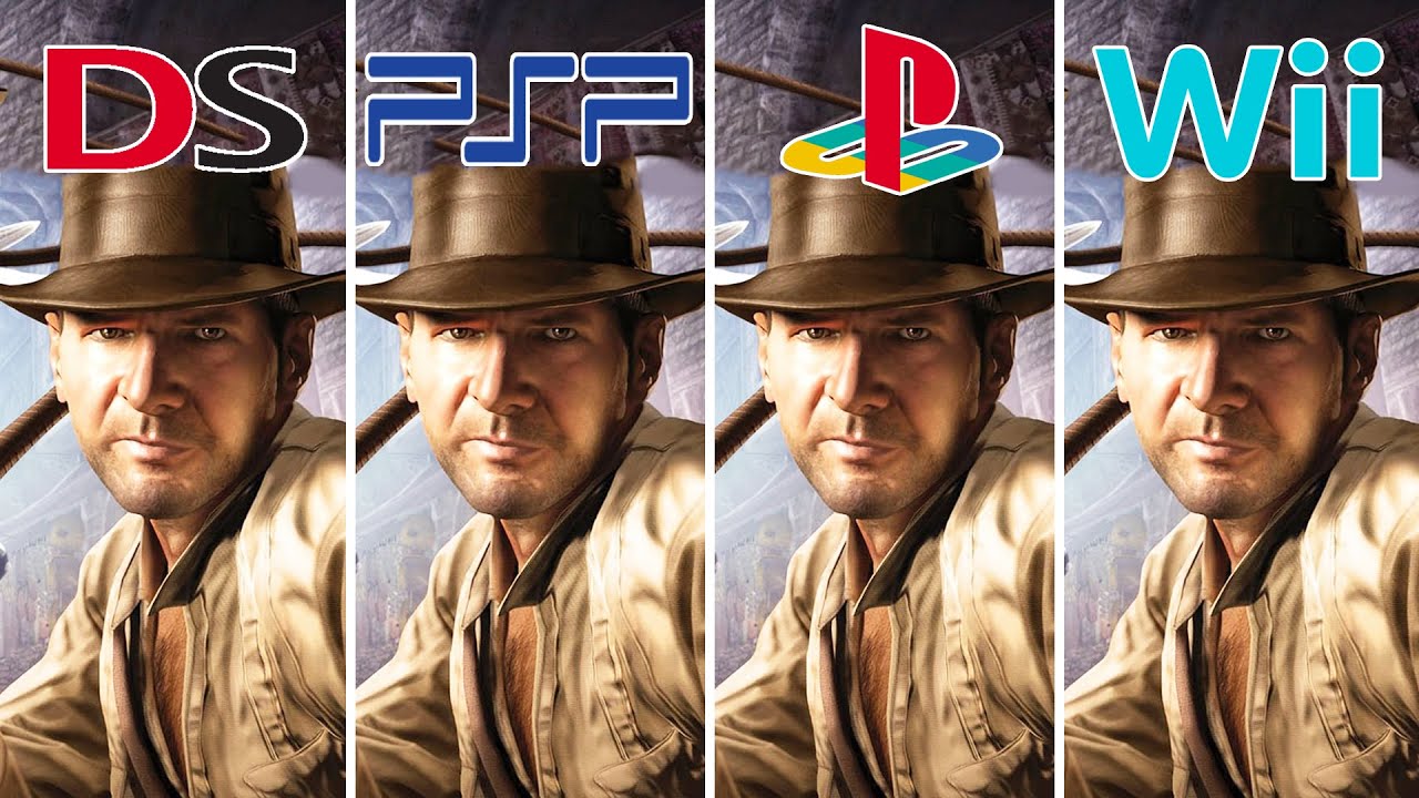 Indiana Jones and the Staff of Kings (2009) DS vs PSP vs PS2 vs Wii [ Which One is Better? ]