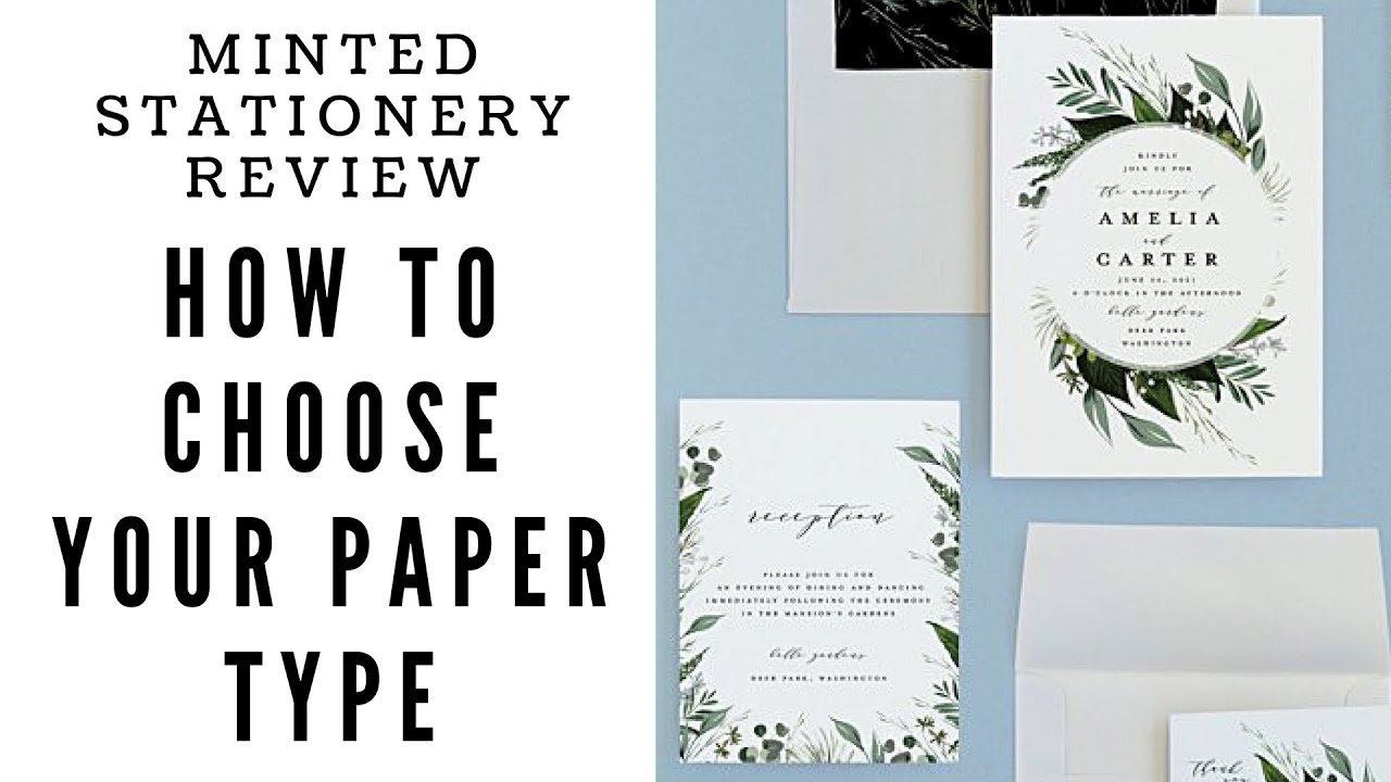 Minted Wedding Stationery Review - Paper Types
