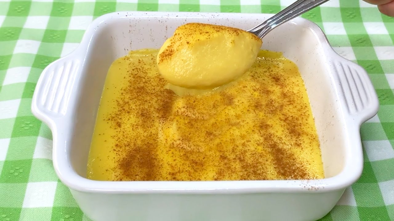 Curau de Milho SEM FARINHA e SEM AÇÚCAR! Só 3 INGREDIENTES - O meu preferido!