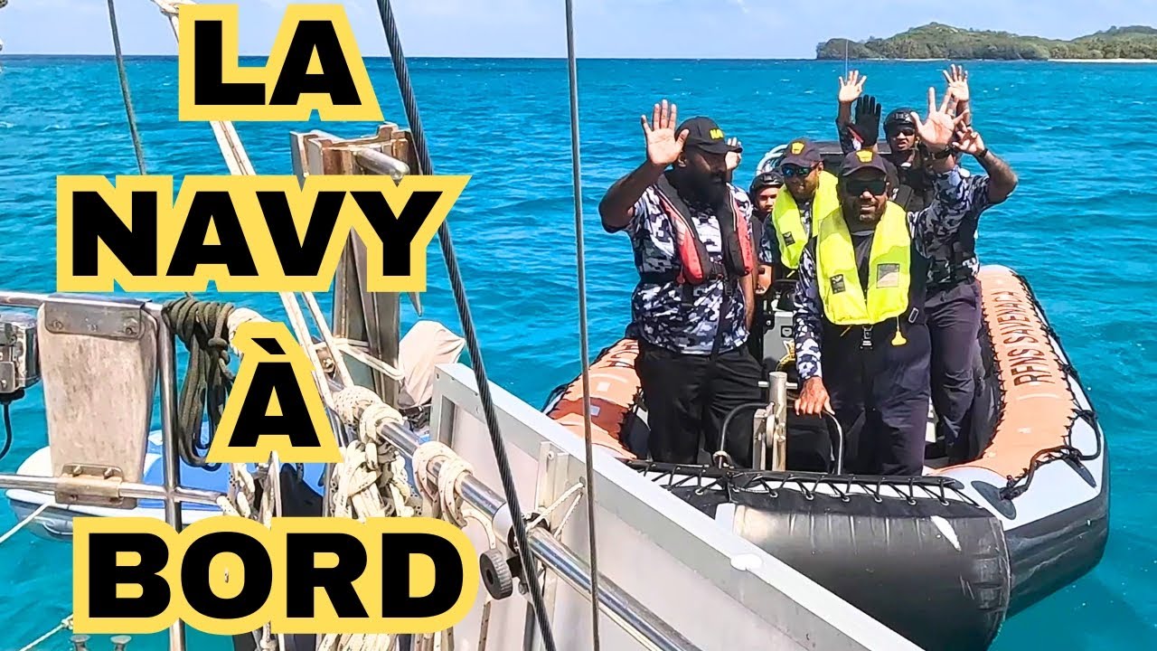 Des rafales à 50 nœuds… et la Navy à bord. Vlog 113