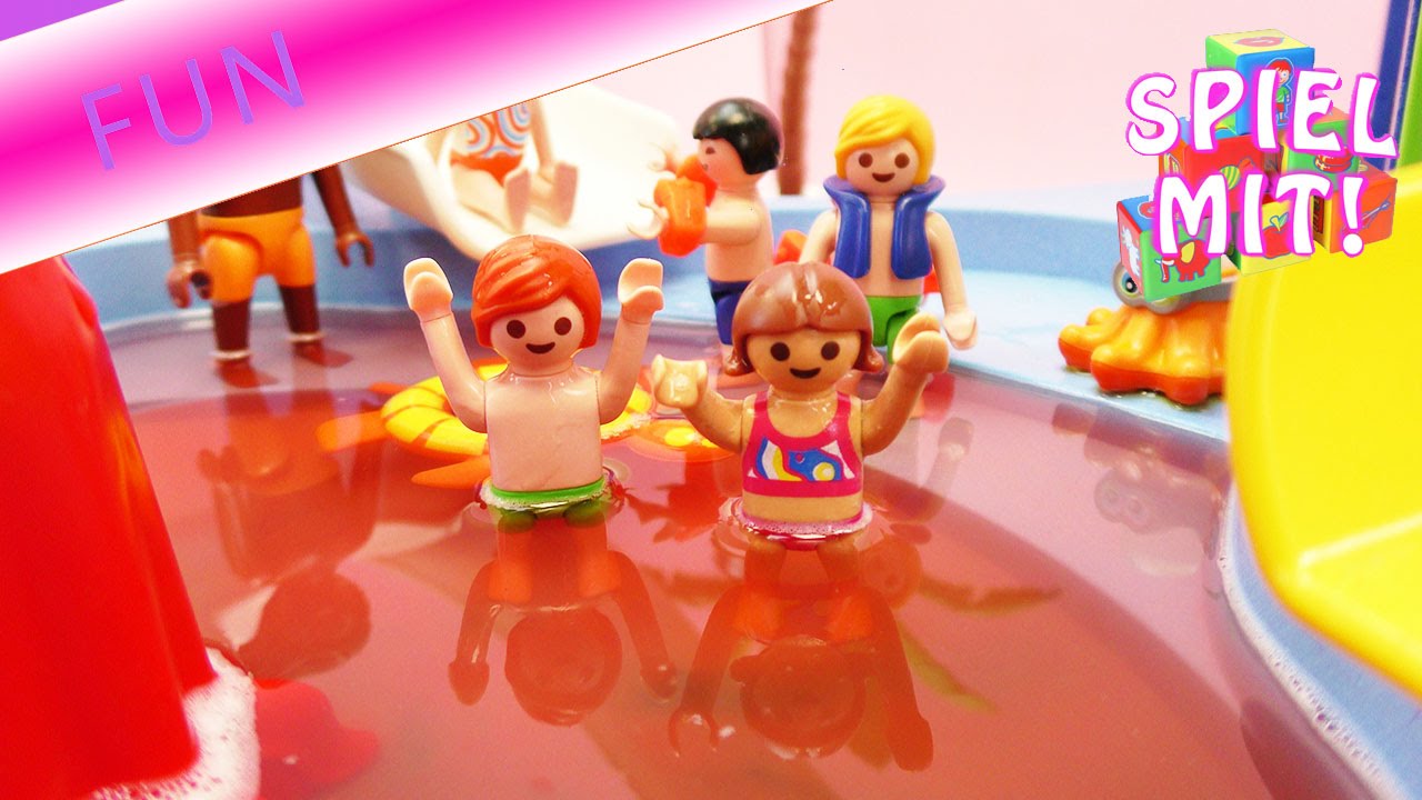 Playmobil Film Deutsch - Kita Ausflug zum Tinti- Wasserpark - Julian und Isabelle im Schwimmbad