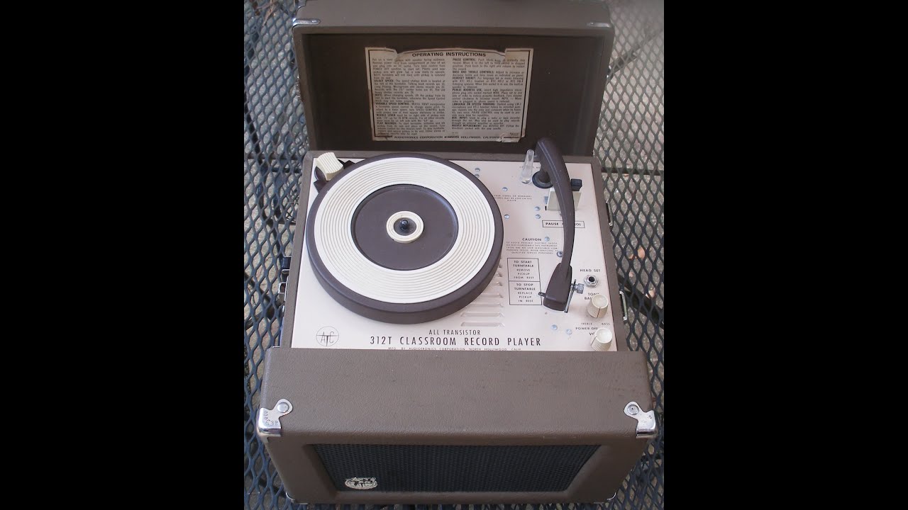1960's Audiotronics 312T early solid state classroom record player