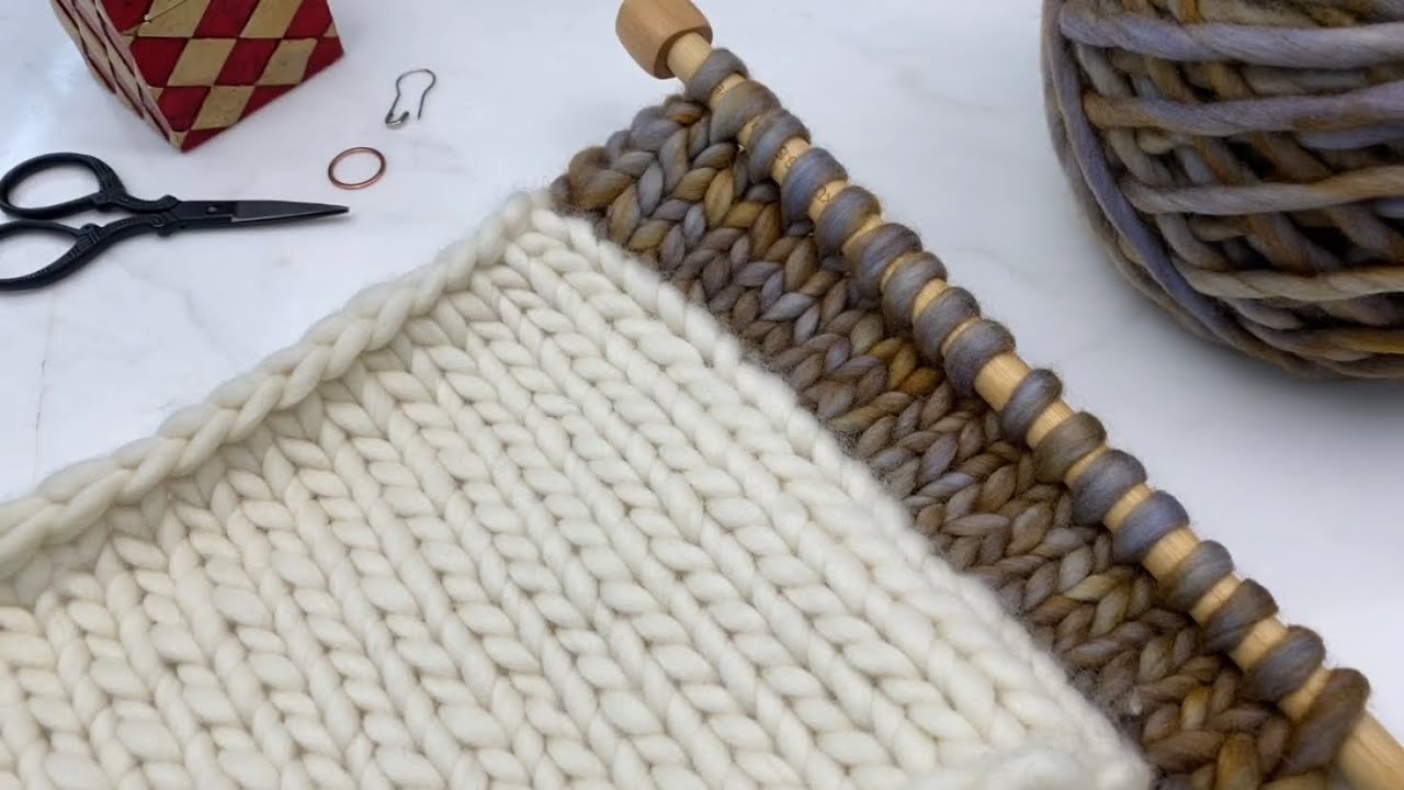 Picking Up Stitches - Stockinette Edge