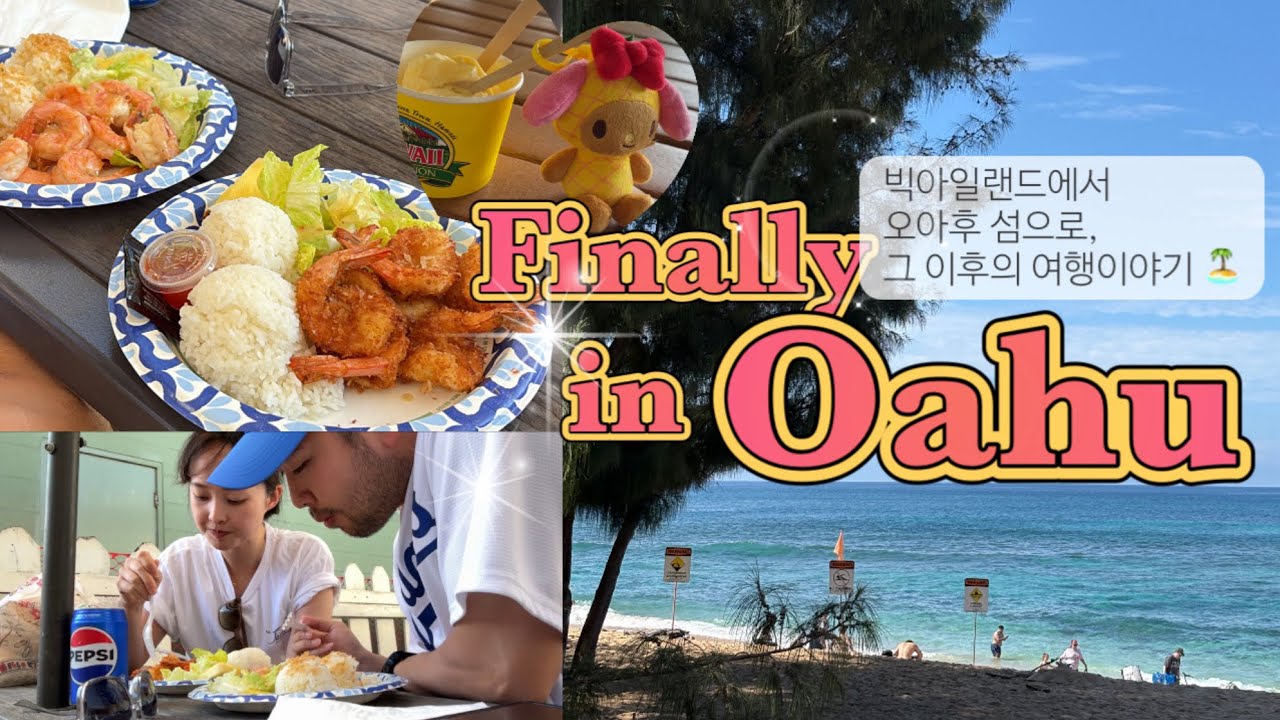 빅아일랜드에서 오아후 가기 ✈️ | 🍍 Dole plantation에서 이건 꼭 하세요 ! 하와이 새우트럭 맛집🍤 / 와이키키 숙소까지!