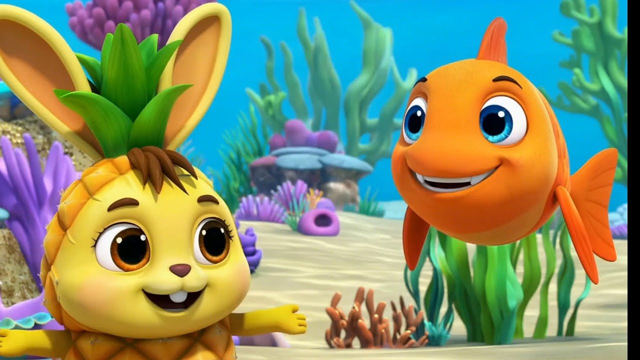 Pineapple Bunny Song 🍍🐰 | Cute 3D Animation for Kids