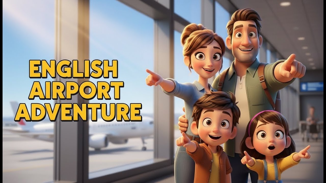 Learn English at the Airport ✈️ | Family Adventure (A2)