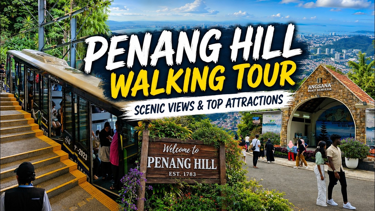 Penang Hill Walking Tour: Tropical Bliss and Colonial Charms | Penang, Malaysia | 4K