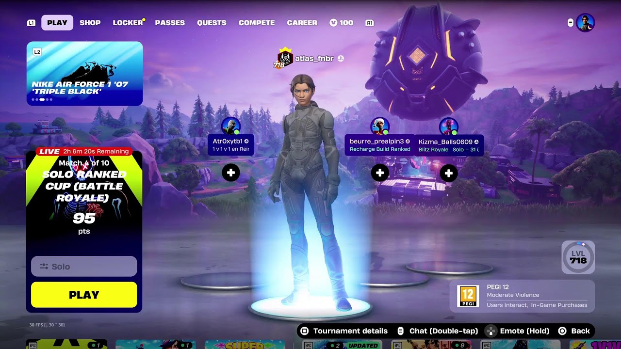 Live solo ranked cup