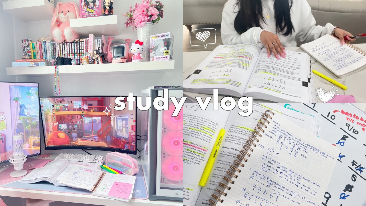 study vlog 🎧💌 pre law, productive days, lots of studying, slice of life