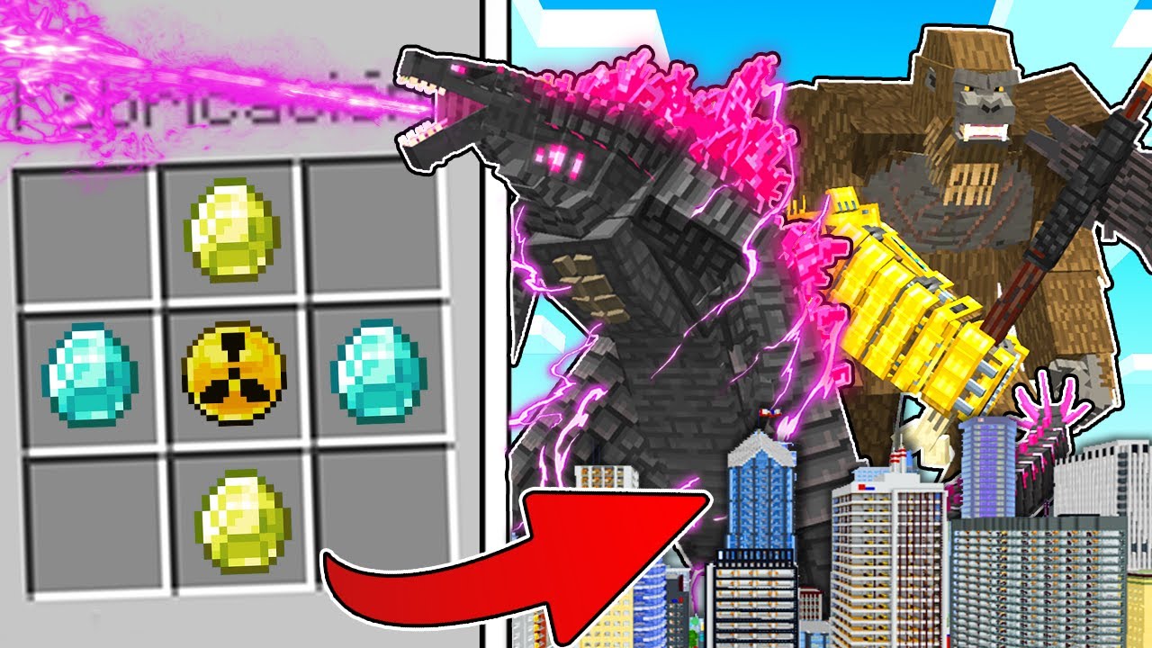 Evolucioné a GODZILLA y KONG en Minecraft! PELICULA COMPLETA