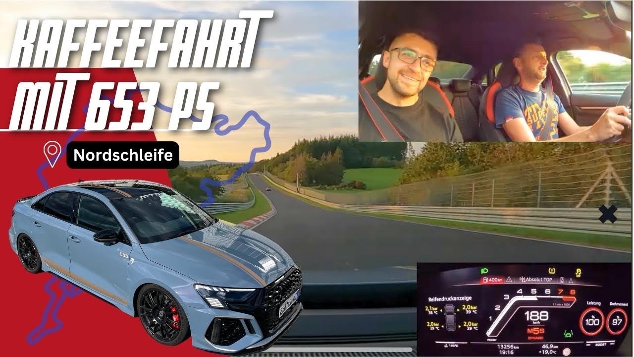 Ich fahre den 653 PS MTM AUDI RS3 mit @Misha Charoudin auf der Nordschleife 😍😍😍 #kaffeefahrtedition