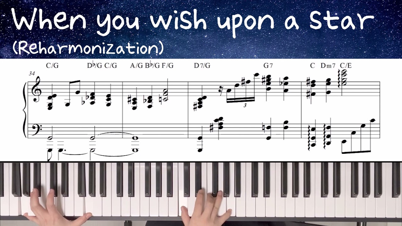 When you wish upon a star/ Reharmonization & Jazz voicing 리하모니제이션 재즈 보이싱/ 피아노 악보 Piano sheet music