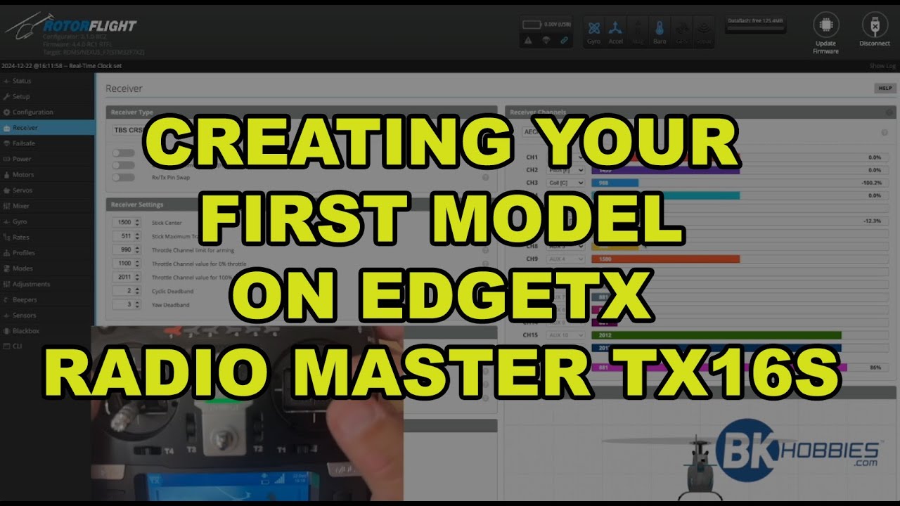 Creating your first helicopter model on EdgeTX Radio Master TX16S (#3)