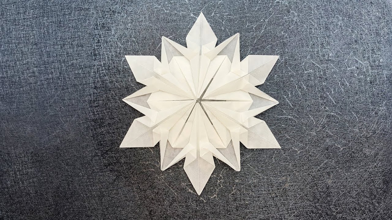 How to make an origami snowflake (Dennis Walker)