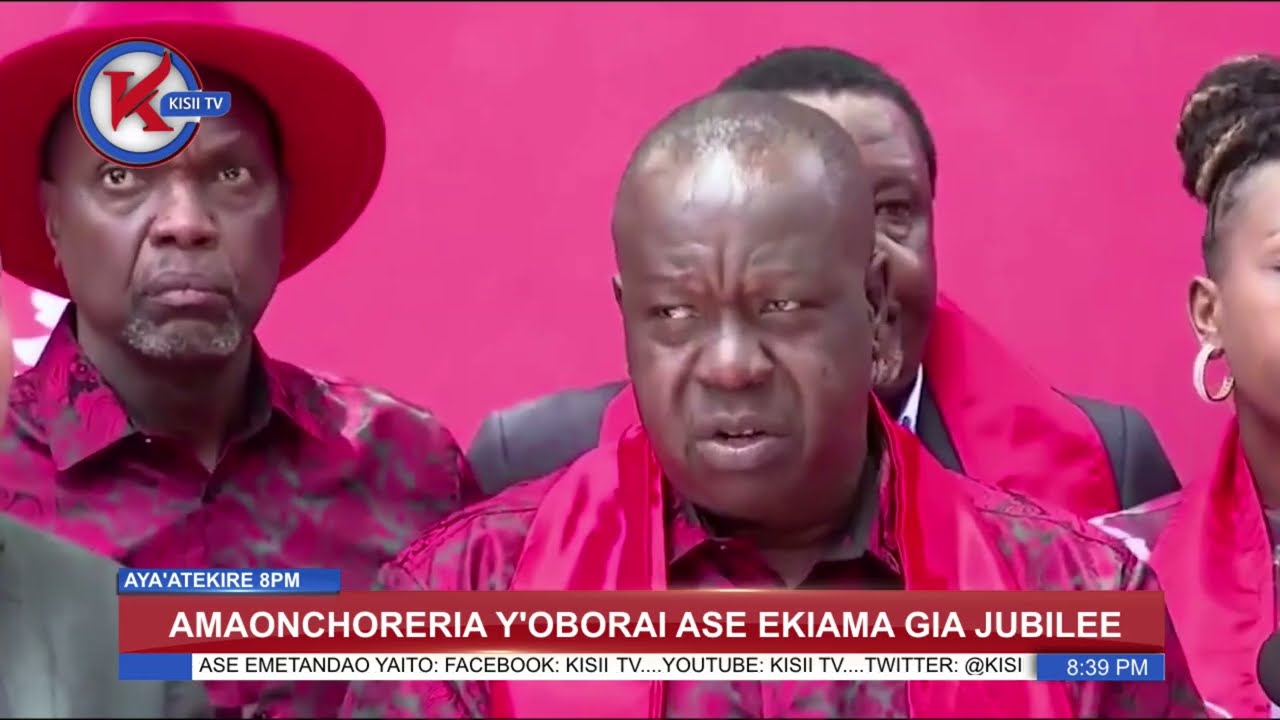 Fred Matiang'i unveiling new changes and faces in Jubilee party leadership: Hon. Vincent Kemosi 