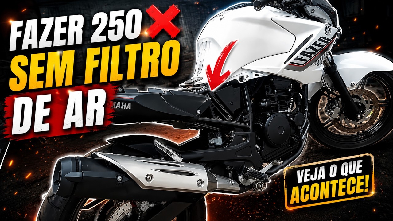 Fazer 250 sem filtro de ar !🧏🏽