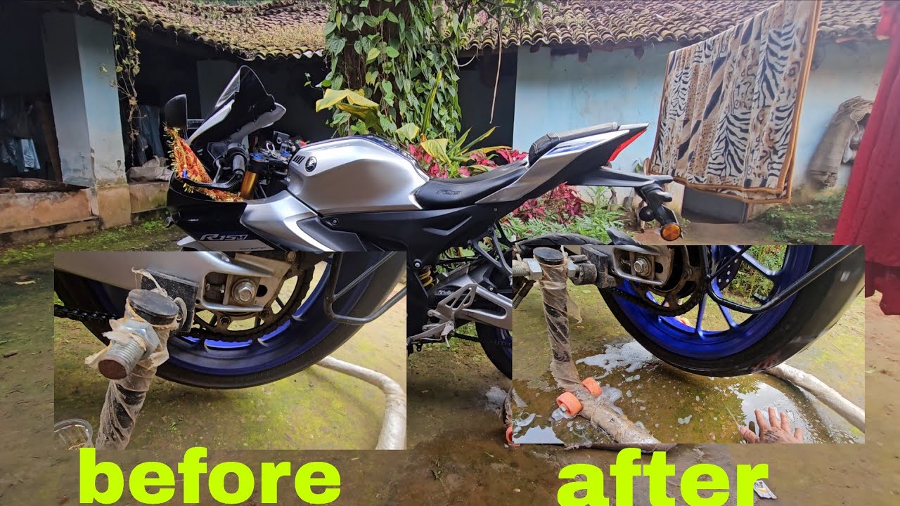 Clean the alloy wheel clean the chain lube rust