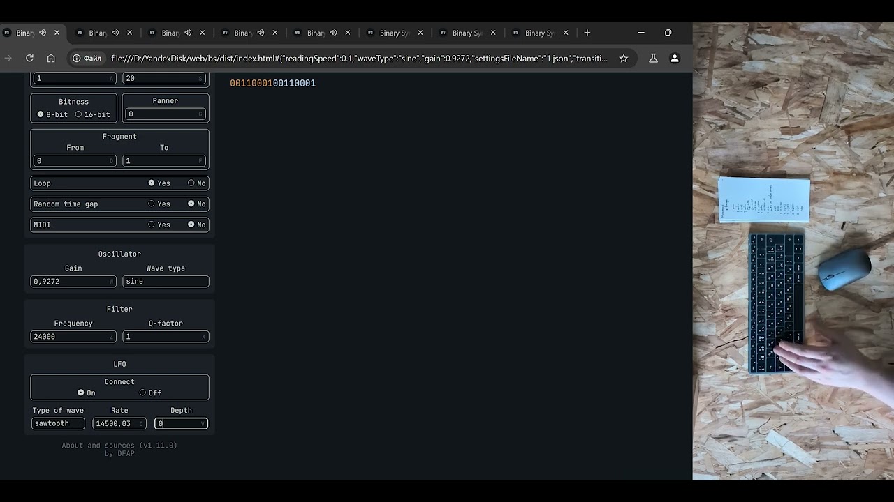 01 For a text file with four ones