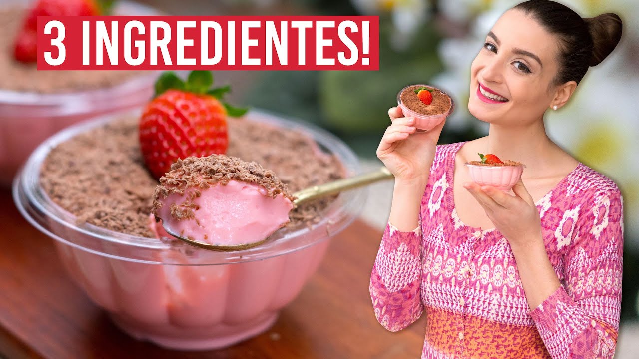 Pronta em 1 Minuto: Sobremesa PREGUIÇOSA de Morango (Recheio Sensação) Cozinha Bom Gosto: Gabi Rossi