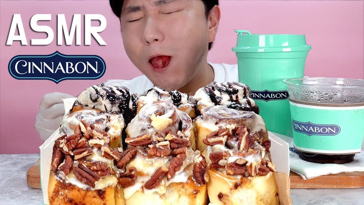 시나본 카라멜피칸 시나본 ,초코 미니본,클래식 미니본 디저트먹방 리얼사운드 Dessert Mukbang