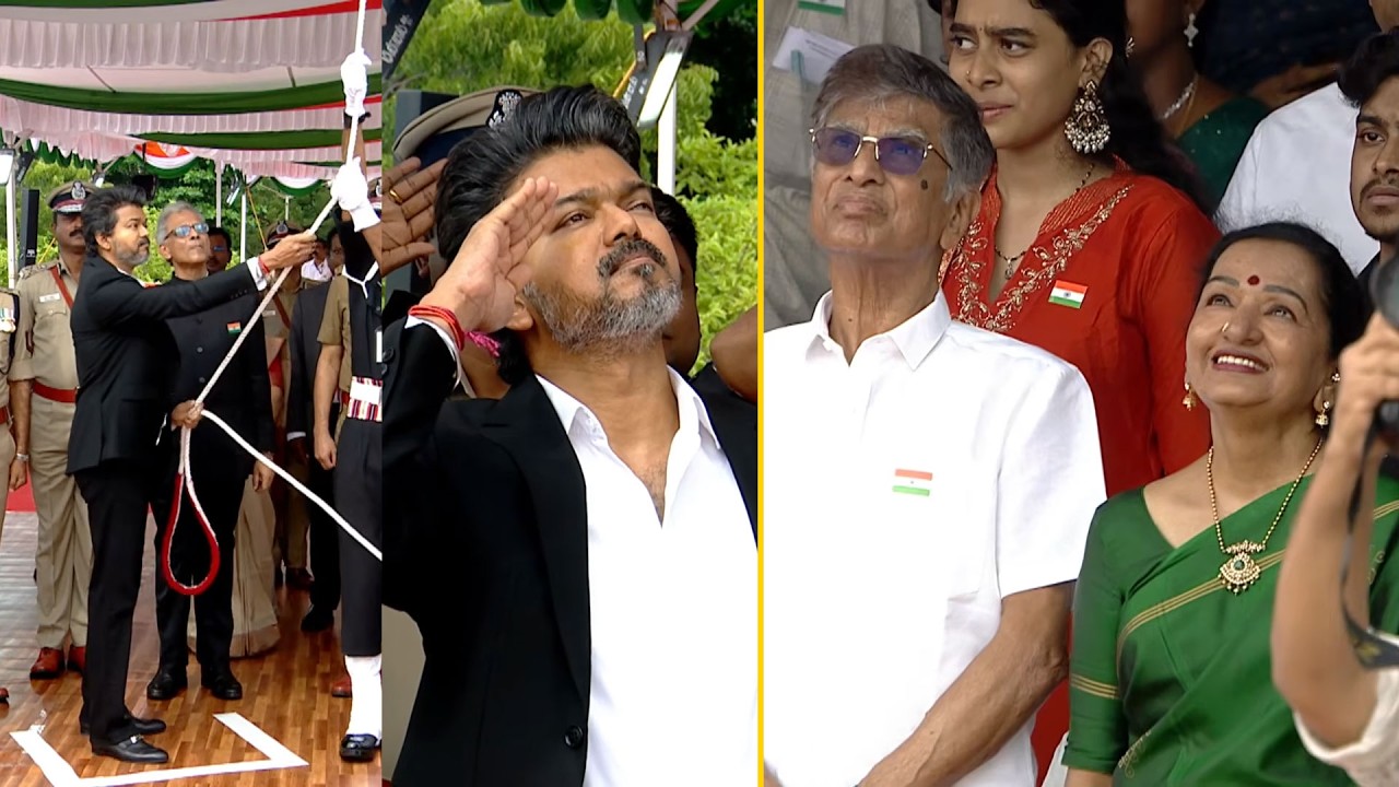 CM Vijay Flag Hoisting Visuals | 80th Independence Day