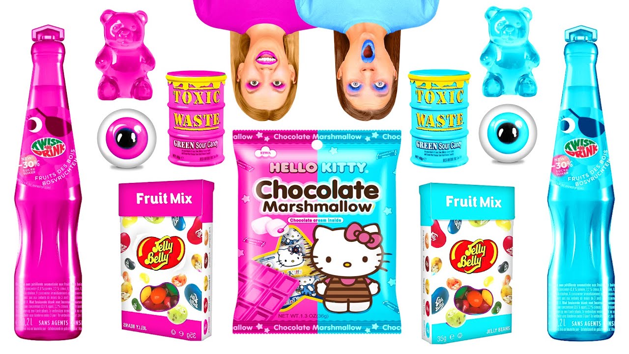 Розовая Еда vs Голубая Еда Челлендж | Смешные Кулинарные Войны от BooBoom Challenge