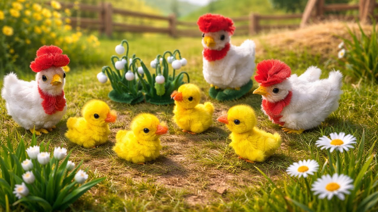 🐔✨ Süße Küken aus Pfeifenputzern basteln – kinderleicht!