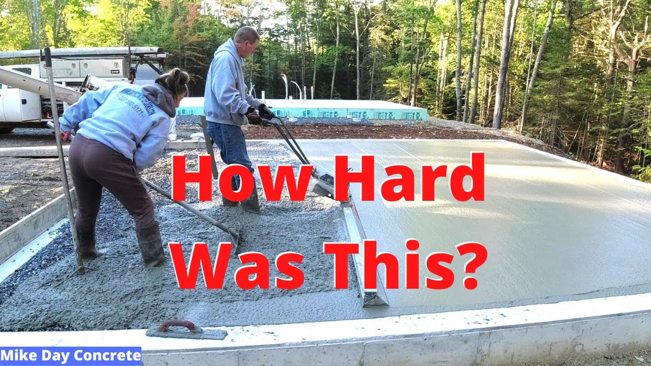 How Only Two People Can Pour A Concrete Floor